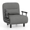 3-in-1 Convertible Sofa Chair Bed with 5-Position Adjustable Backrest and Wheels for Small Spaces